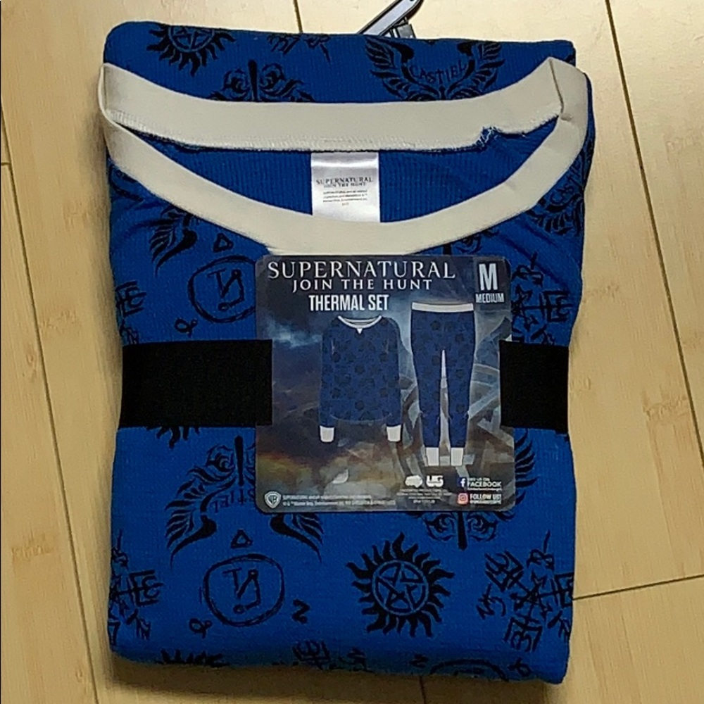 SUPERNATURAL Icons THERMAL PAJAMA SLEEP SET!